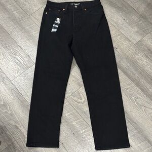 Womens Black Wedgie straight Jeans